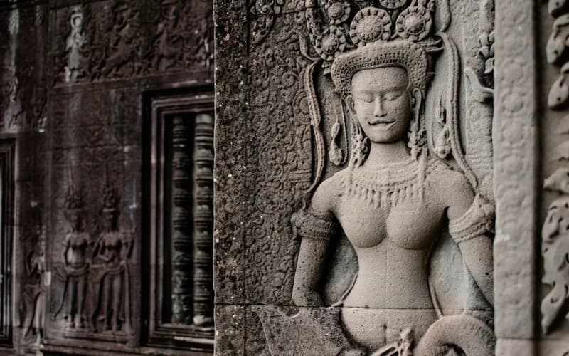 bas-relief sculpté angkor