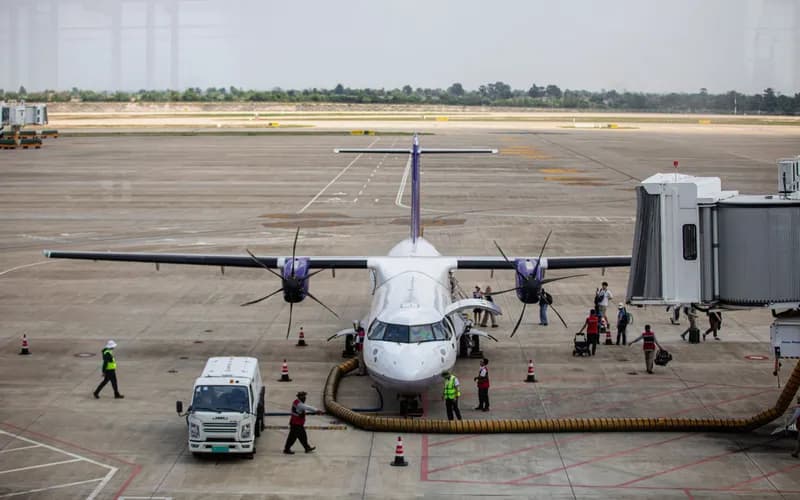 hall des départs de l'aéroport de phnom penh