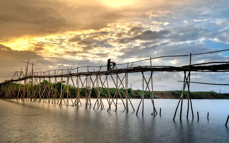 bamboo bridge cambodia