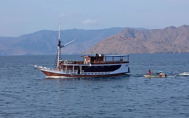 wooden phinisi boat