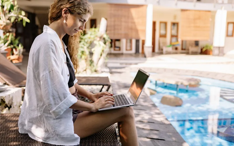 coworking space bali laptop