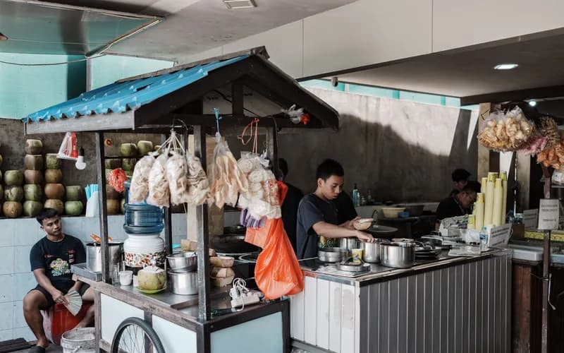 warung étal de nourriture indonésie
