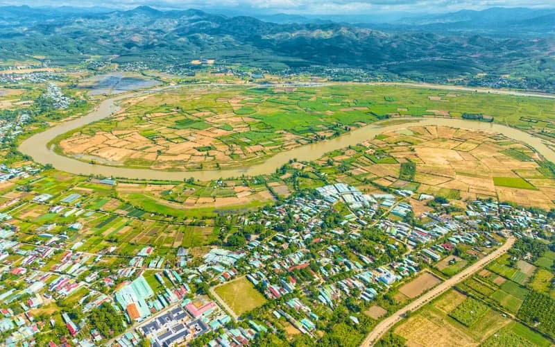 vue aérienne de Luang Prabang