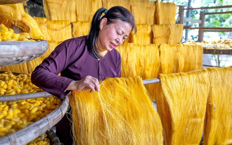 handwoven silk textile