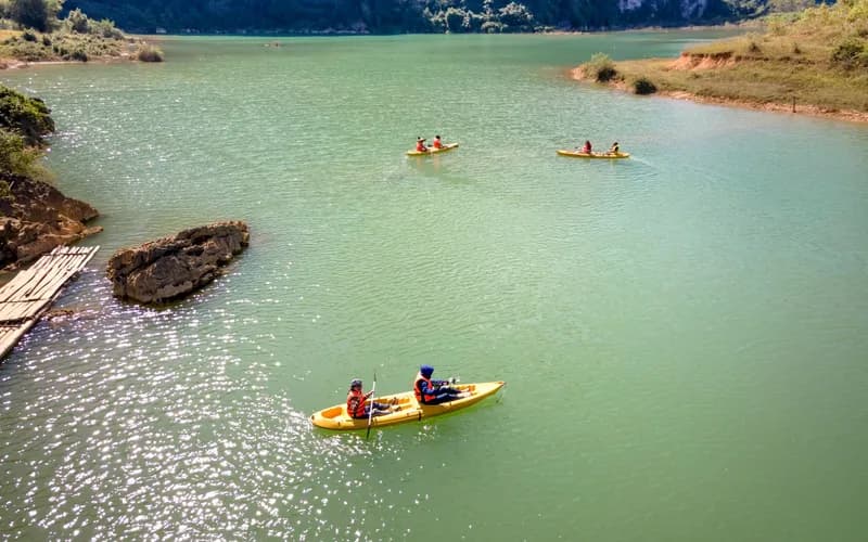 kayak on river