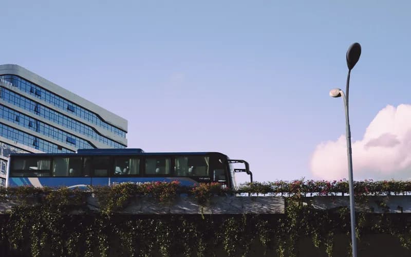 intercity coach bus highway