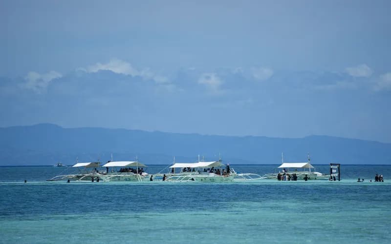 camiguin sunken cemetery cross sea