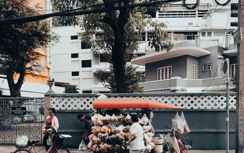 marché de quartier thaïlandais