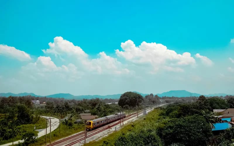 thailand railway through countryside