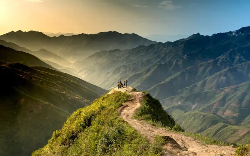 hiker mountain trail