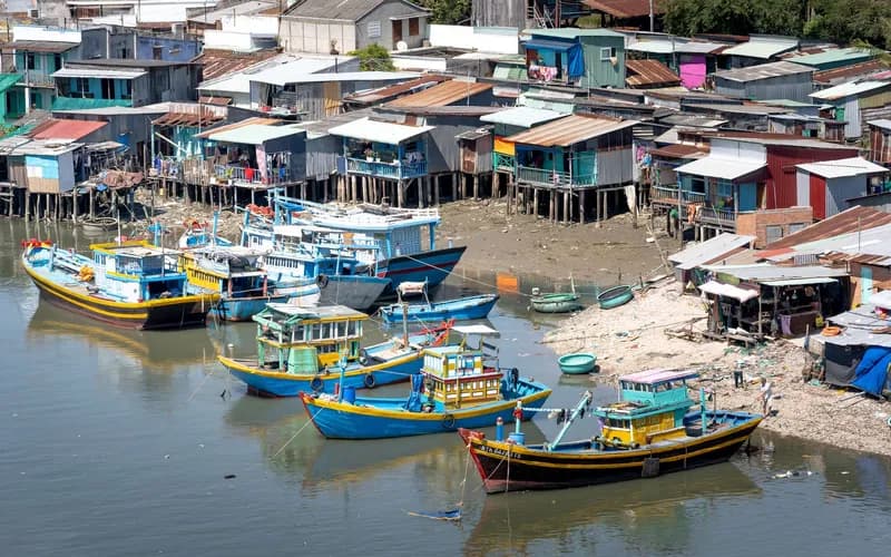 stilt house village