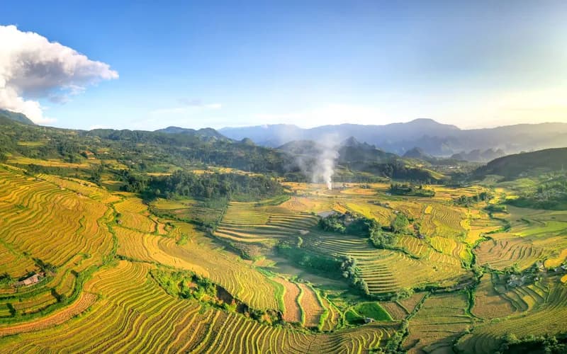 rizières en terrasses vietnam montagne