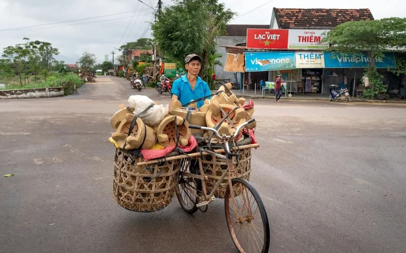 village côtier vietnam vélo