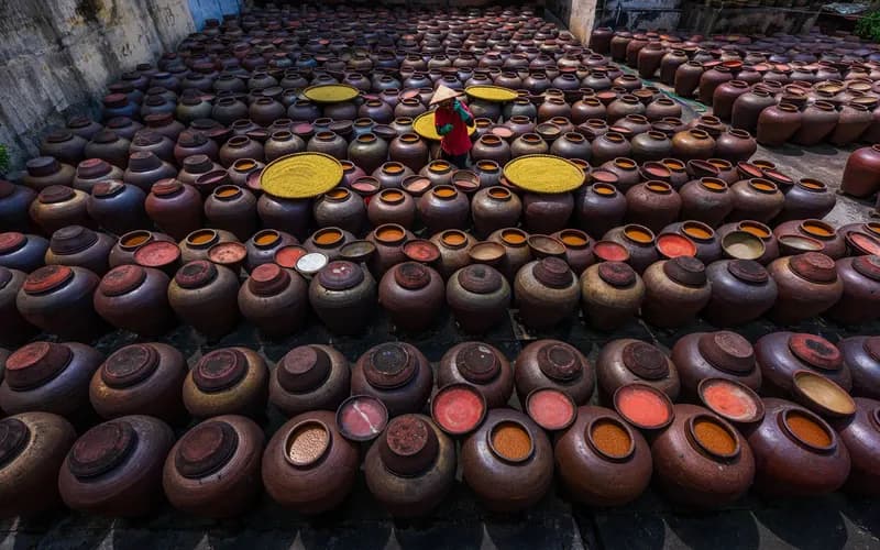 handmade cham clay pottery