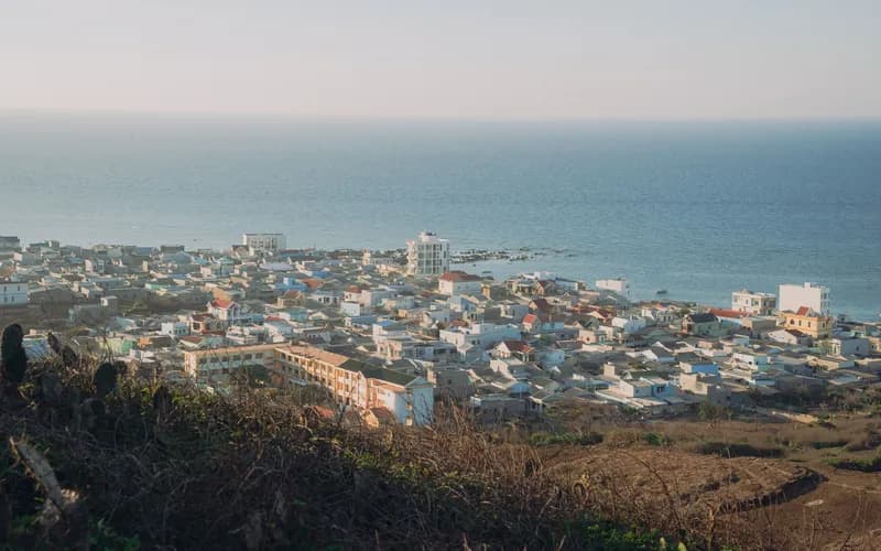 coastal town vietnam aerial