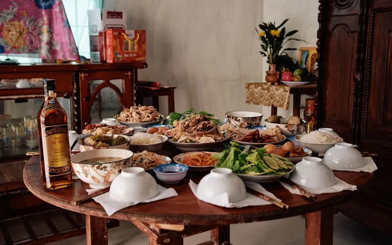 family dinner table