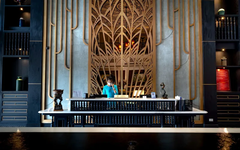 hotel reception desk