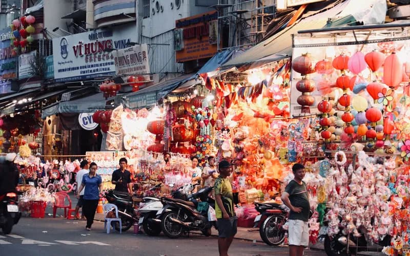 lantern street evening